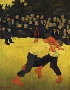 Paul Serusier Breton Wrestling oil painting on canvas